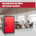 Laptop and Tablet Charging Cart, 32 Unit Device Mobile Charging Station for Chromebook, Tablet, Laptop, with Charging Port Screen Size Up to 15.6", Suitable for Office, Classroom, etc