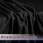 HolidayIdeas Fitted Black Tableclothes - 96 x 30 Inch - 4 Pack Rectangle Tablecloths for 8 Foot Tables, Polyester Fabric Table Covers for Parties, Holiday Dinner, Wedding, Trade Show