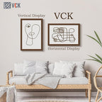 VCK 16x24 Picture Frame 5 Pack, Brown Wood Poster Frame with Exclusive Wood Grain, Wall Hanging
