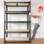 REIBII 2020LBS Garage Shelving Heavy Duty 5 Tier Storage Shelves Adjustable Garage Shelves, Utility Rack Shelf, Shelving Units for Storage Warehouse Pantry Closet, 35.5" W x 11.9" D x 72" H, 2 Pack