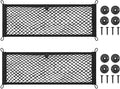 2 Layer Small Cargo Net,Cargo Storage Pocket Net, Mesh Elastic Pouch Organizer with Mounting Screws Hooks for Car,Rv, Trunk,Boats,SUV, Truck (2 Pack, 23.6 x 9.8Inch(60 x25cm)
