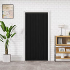 36" x 80" Accordion Doors Interior Folding Door, Black PVC Accordion Door for Opening Width: 24"-36", Adjustable Height & Width, Two Strong Magnetic Blocks for Close Tightly, Protect Privacy
