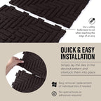 Playsafer Herringbone Rubber Interlocking Tiles | 16 X 16 | Easy Install for Indoor and Outdoor Use (Brown, 20 Tiles)