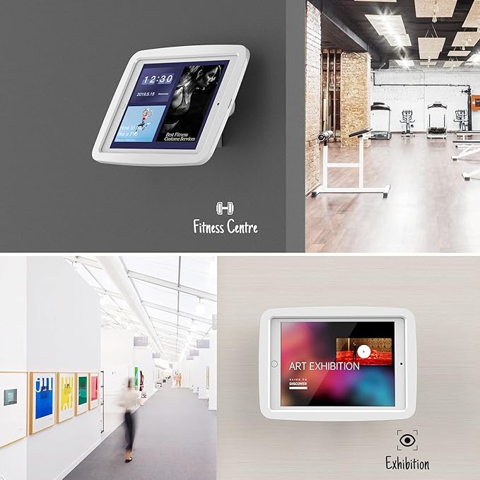 Tablet Wall Mount Compatible with 10.2 inch iPad 7th 8th 9th Gen Lockable Tiltable Anti Theft Security Adjustable