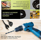 Go Green Power Inc. (GG-13708BK) 16/3 SJTW Outdoor Extension Cord, Black, 8 ft