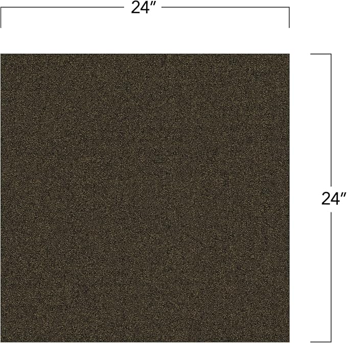 Mohawk Advance 24" x 24" Berber (Loop pile), 0.11" Pile Height, Carpet Tile, Nylon Fiber, Tierra Color, (24 Tiles), (96 sqft/carton)