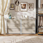 Nightstand, End Table, Bedside Table, Tall Fabric Dresser with 3 Drawer, White Drawers Small Chests of Drawers Organizer Storage Tower with Steel Frame, Wooden Top & Front for Bedroom
