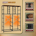 57“H Dresser for Bedroom with Multiple Drawers, Fabric Dressers & Chests of Drawers for Bedroom,Large Dresser, Sturdy Metal Frame & Wood Top,Entryway, Hallway(Rustic Brown)