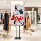2Pack Poster Holder for Display, Adjustable Pedestal Sign Stand Up to 78 Inches, Double Sided for Board & Foam, Sign Holder Stand with Non-Slip Mat Base for Wedding, Restaurant & others