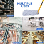 Commercial Heavy Duty Mop Heads Replacement for Rubbermaid: 3 Packs Industrial Wet Mop Head for Floor Cleaning - Cotton Commercial Products Wet Refills