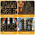 Pooqla 4 FT Light Up Marquee Numbers, Black Letter Big Mosaic Numbers 4 Feet Tall for 10th 50th Birthday, Giant Marquee Number Lights for Balloons Party Anniversary Wedding Decorations, Number 0