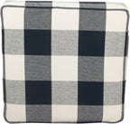 HomePop Home Decor | K7342-F2262| Classic Square Storage Ottoman with Lift Off Lid | Ottoman with Storage for Living Room & Bedroom, Black Plaid Large