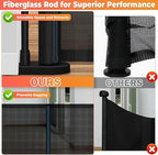 Retractable Baby Gates for Stairs, 78" Wide Retractable Dog Gate Pet Gate, 34" Extra Tall Child Safety Gate Toddler Mesh Gate with Support Rods for Doorways, Hallways, Deck, Porch, Indoor, Outdoor