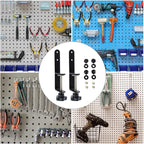 Metal Pegboard Hooks Set Sturdy Pegboard Bracket Clips for Easy Installation, Organizing Small Utensils Crafts, Black, Home Use