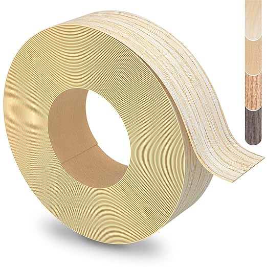 White Oak Edge Banding, 2 inch x 100ft roll of Veneer White Edge Banding Pre-glued Flexible, Real Wood Tape Banding for Cabinet Repair Furniture
