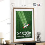 VCK 24x36 Poster Frame 5 Pack - Walnut, High-End Wood Picture Frames with Polished Plexiglass, Display 20x30 Photo with Mat or 24x36 without Mat, Art Gallery-Quality, Wall Hanging, Walnut
