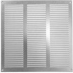 Repa Market 12x12 Inch Air Vent Cover/Galvanized Steel Louvered Grill Cover with Mesh Screen/Wall or Ceiling Vent/Durable Flush Mount HVAC Register for Indoor and Outdoor Ventilation
