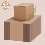 EdenseeLake 40 Pack 8x5x5 inches Shipping Boxes, Corrugated Cardboard Boxes Bulk for Packing, Moving, Mailing, Small Business