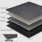 20" X 20" Carpet Tiles, Carpet Squares, 24 Tiles/64.5 Sq.Ft per Box, Floor Carpet Tiles for Home Office Industry, Dark Grey