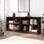 Bush Furniture Universal Small 2 Shelf Bookcase in Black Walnut, Low Storage and Display Bookshelf for Home Office or Living Room Organization