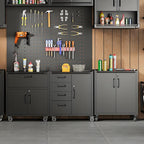 Tool Storage Cabinet, Rolling Tool Cabinet with 4 Drawers and 1 Door for Garage, Tool Room, Assembly Required(Black)