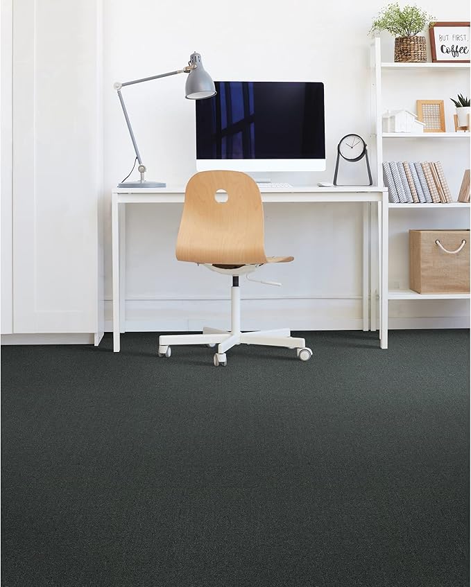 Mohawk Advance 24" x 24" Berber (Loop pile), 0.11" Pile Height, Carpet Tile, Nylon Fiber, Denim Color, (24 Tiles), (96 sqft/carton)