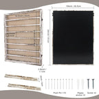 GMFrames 18x24 Wooden Shadow Box Frame with Removable Shelves Deep Display Case for Military Medals Keepsakes White