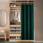ChrisDowa Blackout Door Curtains for Doorway Privacy, Grommet Closet Curtain for Bedroom Closet Door, Thermal Insulated Doorway Cover Room Divider Drapes (1 Panel, Forest Green, 52 x 80 Inch)