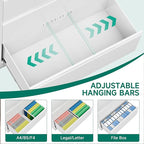 Filing Cabinet with Lock,Lateral File Cabinets 3 Drawer Metal Wide Filing Organization,Home Office School Furniture for Hanging Files Letter/Legal/F4/A4 Size - White