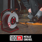 CRAFTSMAN 100 Ft. Contractor Retractable Extension Cord Reel with 4 Outlets & Heavy Duty 12AWG SJTW Cable