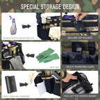 Wearable Cleaning Caddy Organizer with Handle & Shoulder Straps for Housekeepers, Under Sink & Car Cleaning Tool Organizer Bag with 4 Foldable Dividers (Camouflage)