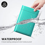 Fuxury Small Bubble Mailers 4x8 Inch 500 Pack, Teal Bubble Mailer, Self Seal Padded Envelopes Gifts Mailing Envelopes Bubble Padded for Shipping, Small Business Bulk
