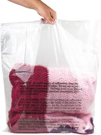 Poly Bags with Suffocation Warning - 20x24 Resealable - 100 Pack - Clear Poly Bags - Retail Supply Co