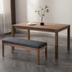 Upholstered Entryway Bench Farmhouse Shoe Benches for Hallway Porch Bedroom Bench for End of Bed Dining Bench for Dining Table Dining Room Kitchen Window with Wood Legs, Linen, Charcoal
