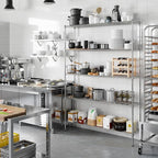 14" Deep x 60" Wide x 86" Height Wire Shelving Kit | 5-Tier | NSF Commercial Storage Rack Unit