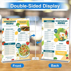 26 Pack Acrylic Sign Holder 4 x 6 Clear Display Table Signs Stand, Double Sided T Shape Flyer Holder Plastic for Picture Paper Frame Holder Home Office Menu Retail Show Fair