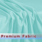HolidayIdeas 2 Pack Fitted Table Clothes - 48 x 24 Inch - Rectangle Tablecloths for 4 Foot Tables, Polyester Fabric Table Covers for Parties, Holiday Dinner, Trade Show (Aqua)