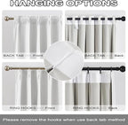 DUALIFE Pinch Pleated Blackout Curtains 96 Inches Long, Accordion Style Custom Drapes with Hooks,Floor Length to Ceiling Traverse Curtains for Living Room, Greyish White,40W x 96L, 2 Panels