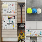 1/4 Inch Extra Thick Pegboard Hooks,Only Suitable for 1/4" Pegboard Board,Metal Pegboard Hooks for Hanging Storage (All Black, 60pcs J Hook)