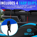 Bungee Cords Heavy Duty Outdoor - 30 PCS Bungee Cord with Hooks Assorted Sizes in Carry Bag, 10", 18", 24", 32", 40" Bungee Cords with Hooks & 8" Canopy, Bungee Balls, Tarp Clips