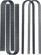 DTANX 12 Pack 12 Inch Rebar Stakes Heavy Duty Trampoline Anchors, Garden Stakes Tent Stakes Steel Ground Anchors, Black