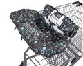 Premium Shopping Cart Cover & High Chair Cover, Easy Install, Harness System, Soft Comfort Cushioning, Universal Size (Black)
