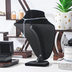 Necklace Display Stand for Selling, Necklace Holder Organizer, Jewelry Display for Vendors,Velvet Chain Jewelry Bust Holder Organizer (4, Black)