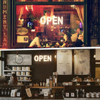 LED Open Sign for Business, 30"x10" Dimmable Brightness Large Electric Light Up Sign, Hanging Installation for Store Restaurant Office Bar Hotel Salon (white)