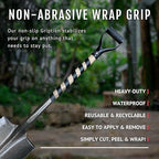 CATTONGUE GRIPS Non-Abrasive Grip Tape Wrap - 1” Thick Heavy-Duty, Waterproof Anti-Slip Tape for Wrapping Tools, Bats, Gym Equipment - Indoor & Outdoor Anti-Slip Solution (Black, 1-Pack)