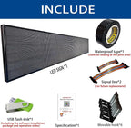 HS P10 115'’x20’’ Programmable Led Sign, Outdoor Digital Scrolling Signs, Open Neon Signs, Electronic Message Display Screen Banner Board, Full Color High Brightness WIFI Control Customized text for Business Store Advertising Restaurant Window