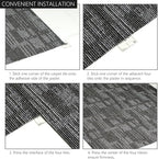 Carpet Tiles 24"x 24" Squares Carpet Reusable,18 Tiles, Non Slip Easy DIY Installation Seamless Floor Tiles Rug for Bedroom Living Room Office etc