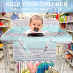 Shopping Cart Cover for Baby 2-in-1 High Chair Cover with Safety Harness Multifunctional Dinosaur Pattern Cart Covers for Babies Soft Padded Grocery Cart Cover for Baby Boy Girl