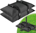 Esmorah Umbrella Base Weights Sand Bags, 2 Pack 45lbs Fillable Weight Bags to Hold Things Down, Black Weighted Base Sandbags for Outdoor Furniture Patio Cantilever Umbrellas Stand (Without Sand)