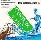 Custom Sign, Custom Indoor/Outdoor Decorative Sign，Aluminum Weatherproof Metal Sign Multiple Sizes, Customize for Office, Business, Workplace, office, Home, Delivery Signs(4 * 18 Inch)